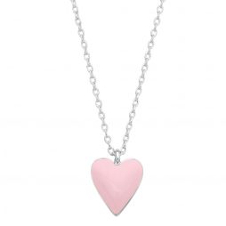 Estella Bartlett Pink Heart Silver Plated Necklace EB3193C