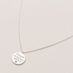 Estella Bartlett Love You To The Moon and Back Silver Plated Necklace EB3305C