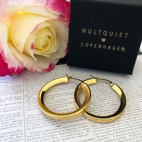 Hultquist Jewellery 18K Gold Plated Classic Annabella Hoop Earrings