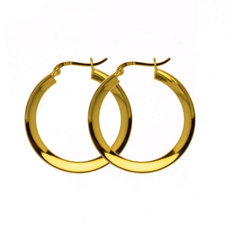 Hultquist Jewellery 18K Gold Plated Classic Annabella Hoop Earrings