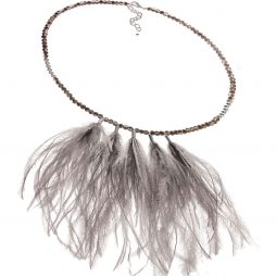 Hot Tomato Jewellery Smoke Feathers Necklace
