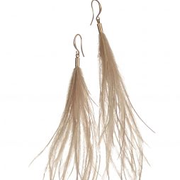 Hot Tomato Jewellery Natural Feather Earrings