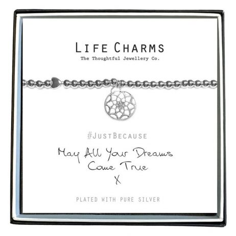 Life Charm Just Because Dreams Come True Silver Bracelet