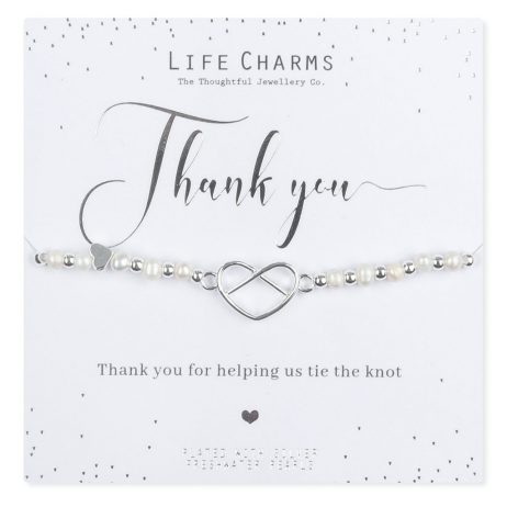 Life Charms Thank You For Helping Us Tie The Knot Bracelet