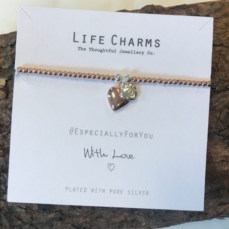 Life Charms Especially For You Rose Gold Heart Bracelet