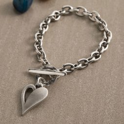Danon Jewellery Simply You T-bar Heart Bracelet Silver B3895S