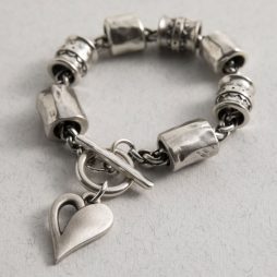 chunky silver bracelets ladies