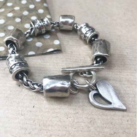 Danon Jewellery Simply You Chunky Heart Bracelet Silver B3897S