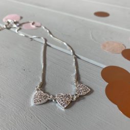 Gracee Jewellery Crystal Hearts Necklace