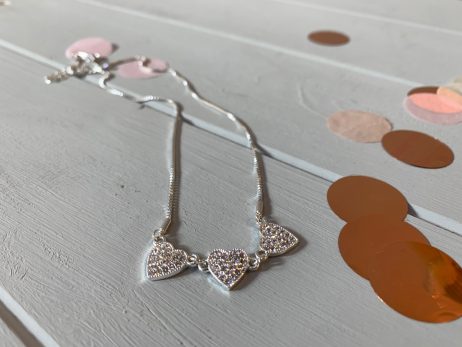 Gracee Jewellery Crystal Hearts Necklace