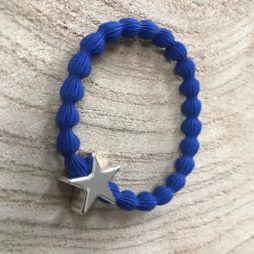 Lupe Star Charm 2 in 1 Hairband and Bracelet Blue Silver
