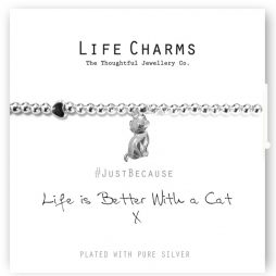 Life Charm Life Is Better With A Cat Silver Bracelet