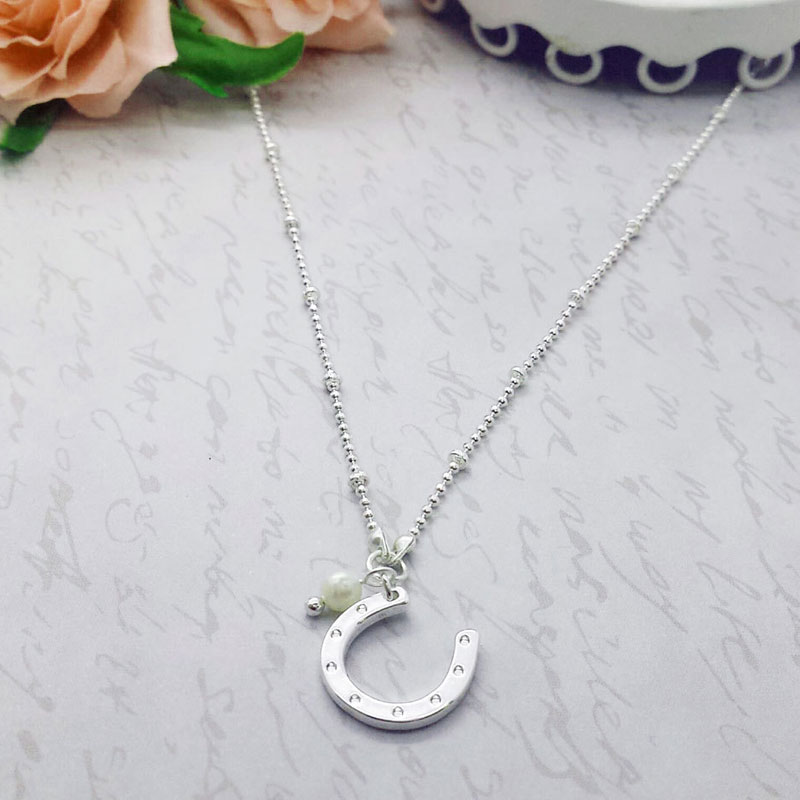 Life Charms Will You Be My Bridesmaid Silver Plated Horseshoe Necklace LCW06SHN
