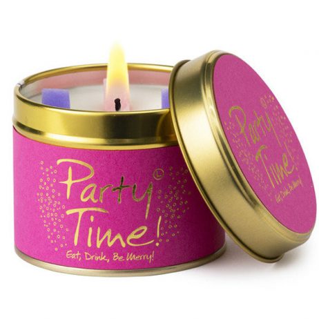 Lily-Flame Party Time Scented Candle Tin