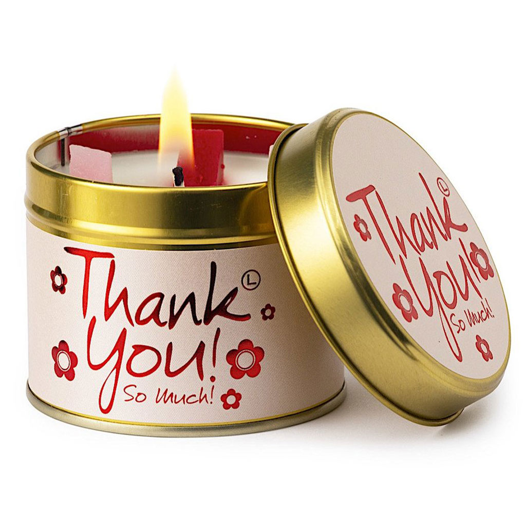 Lily-Flame Thank You Scented Candle Tin 1tha