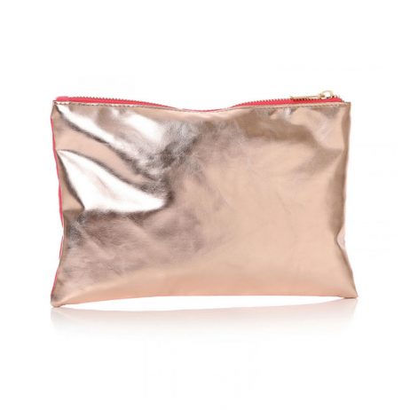 Shruti Designs Ta Da Hygge Cosmetic Bag Pouch | Pink and Gold