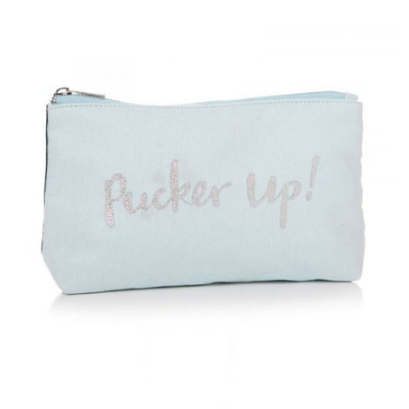 Shruti Designs Ta Da Pucker Up Cosmetic Wash Bag | Teal and Silver
