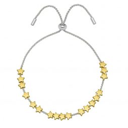 Estella Bartlett Gold and Silver Plated Stars So Bright Slider Bracelet *