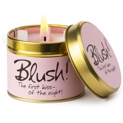 Lily-Flame Blush Scented Gift Candle Tin 1blus