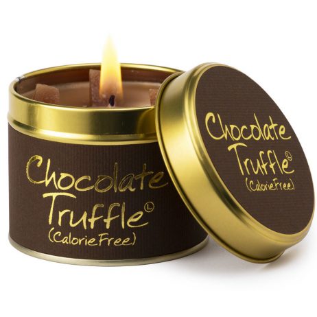 Lily-Flame Chocolate Truffle Scented Gift Candle Tin