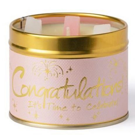 Lily-Flame Congratulations Scented Gift Candle Tin