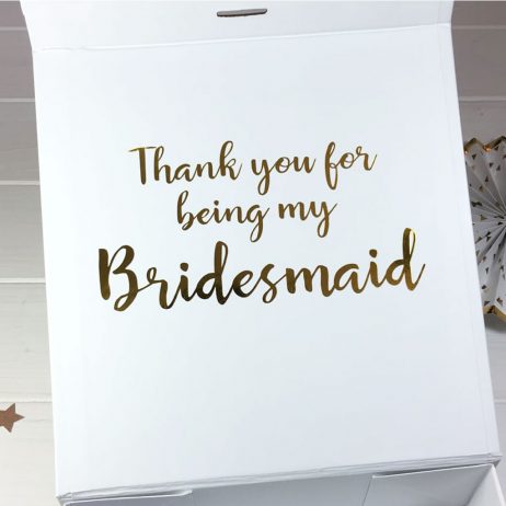 Personalised Thank You For Being My Bridesmaid Luxury Gift Box with Ribbon - Medium