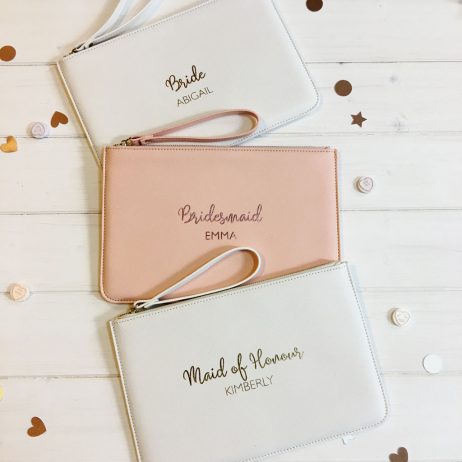 Elegant Personalised Bridesmaid Clutch Bag: The Perfect Custom Wedding Gift