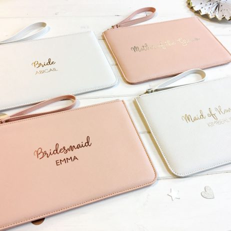 Personalised Maid of Honour Clutch Bag with Name