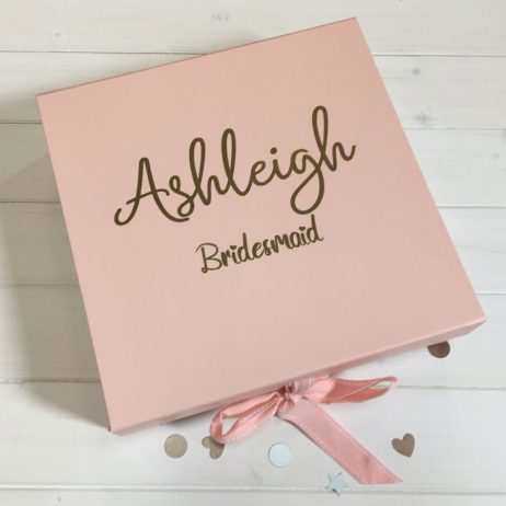 Personalised Bridesmaid Luxury Gift Box with Ribbon - Medium