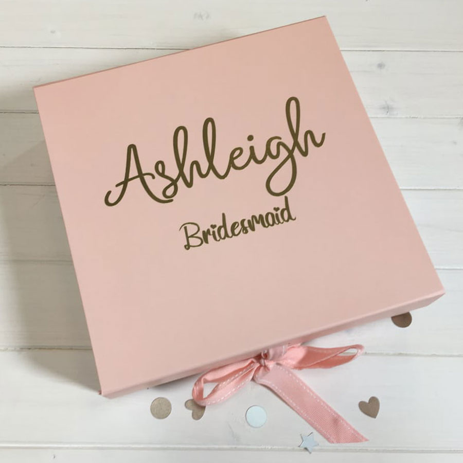 Personalised Bridesmaid Luxury Gift Box with Ribbon - Large GB_LARGE_BM
