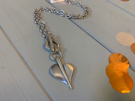 Danon Jewellery Leaf of Love Chunky Necklace Silver
