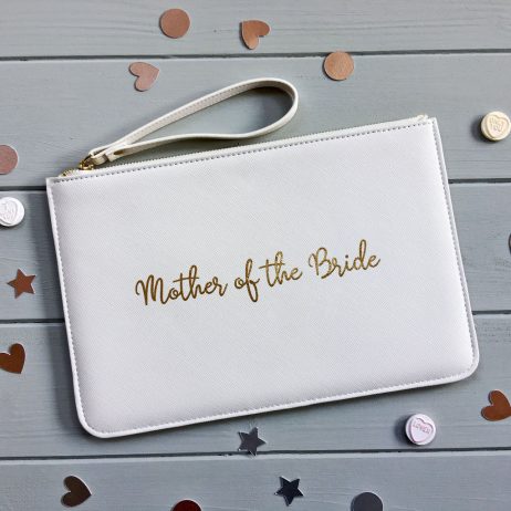 Personalised Mother of the Bride Pouch Clutch Bag