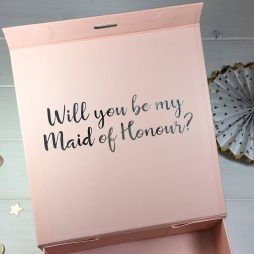 Personalised Maid of Honour Luxury Gift Box with Ribbon