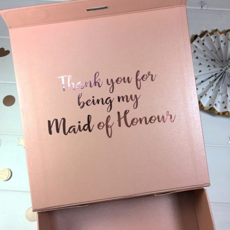 Personalised Thank You For Being My Maid of Honour Luxury Gift Box with Ribbon - Medium