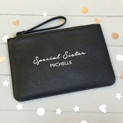 Personalised Special Sister Pouch Clutch Bag