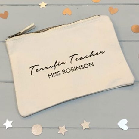 Personalised Terrific Teacher Makeup Bag