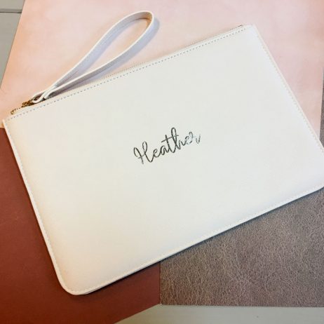 Personalised Bridal Pouch, Personalised clutch bag, Bridesmaid Gifts Pouch, Personalised Women's Gift