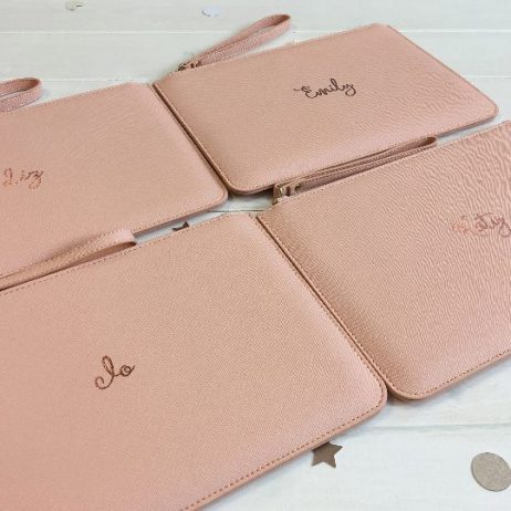 Personalised Bridal Pouch, Personalised clutch bag, Bridesmaid Gifts Pouch, Personalised Women's Gift