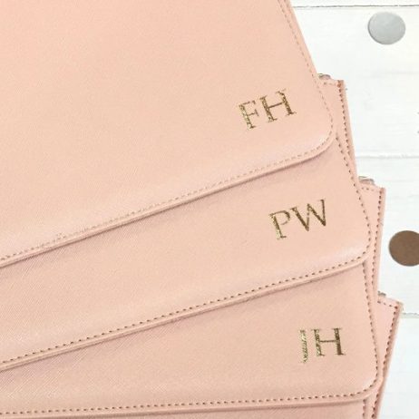 Personalised Bridesmaid Clutch Bag with Monogram