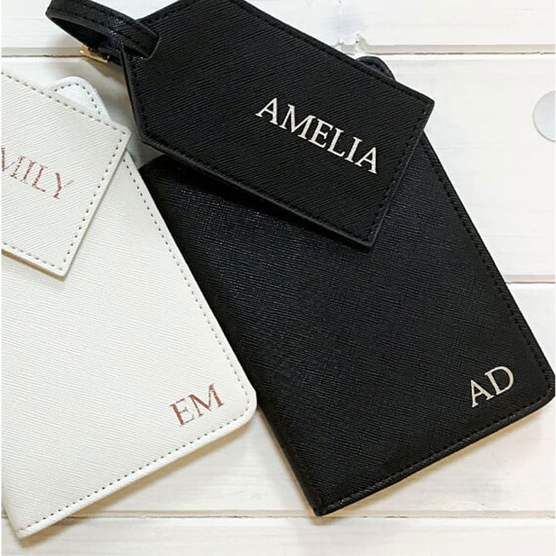 matching passport cover and luggage tag