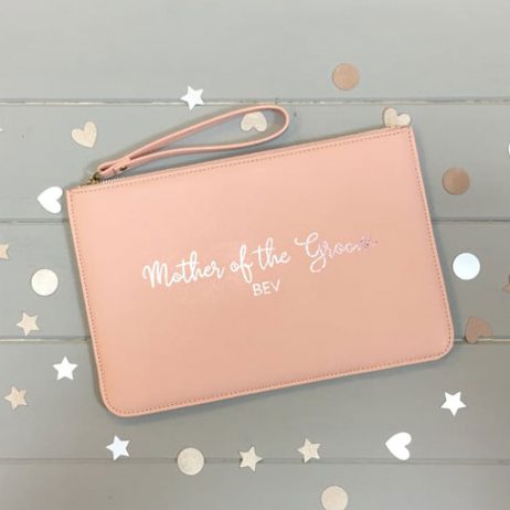 Personalised Mother of the Groom Pouch Clutch Bag
