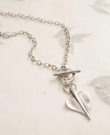 Danon Jewellery Leaf of Love Chunky Necklace Silver