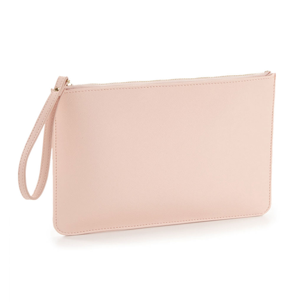 dusky pink clutch bag