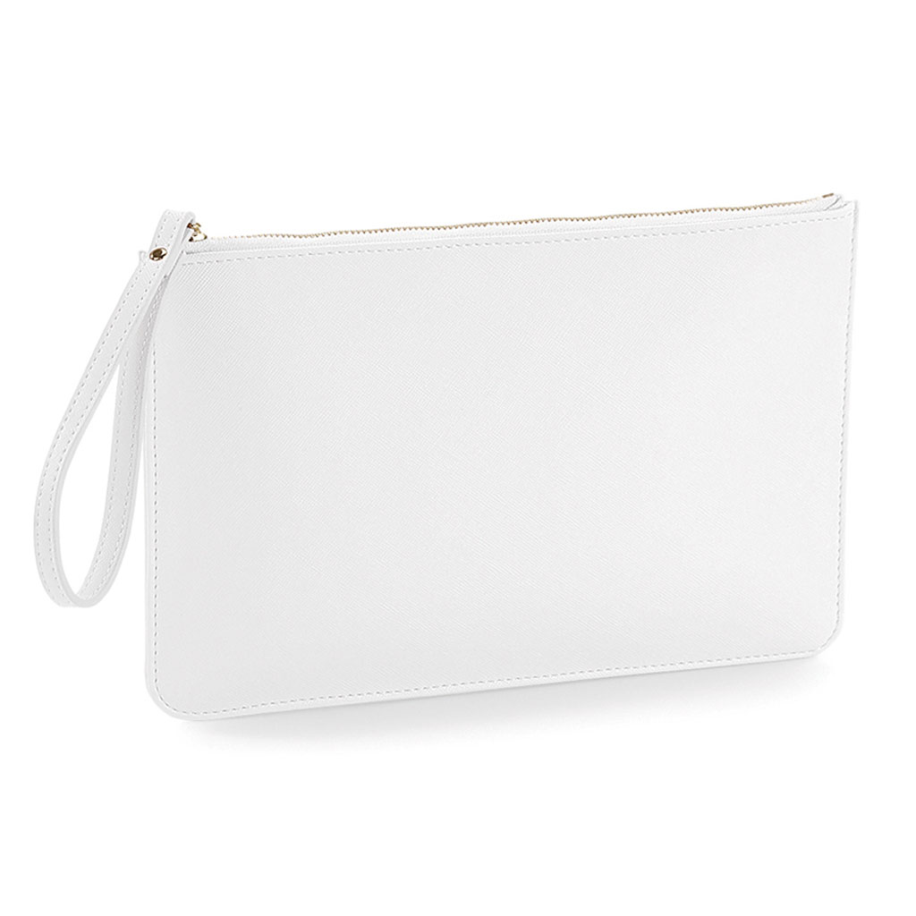 Essential Pouch with Carry Handle - White Clutch Bag