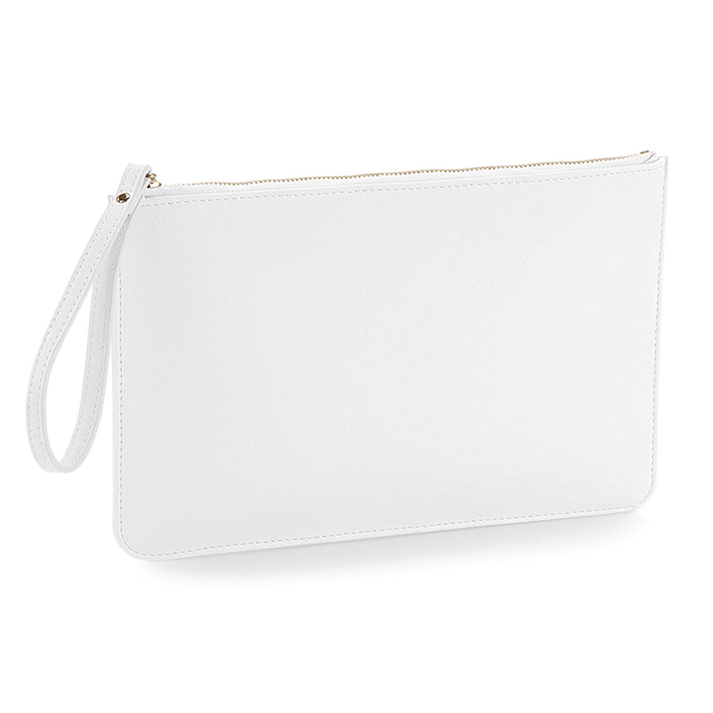 white clutch bag with strap