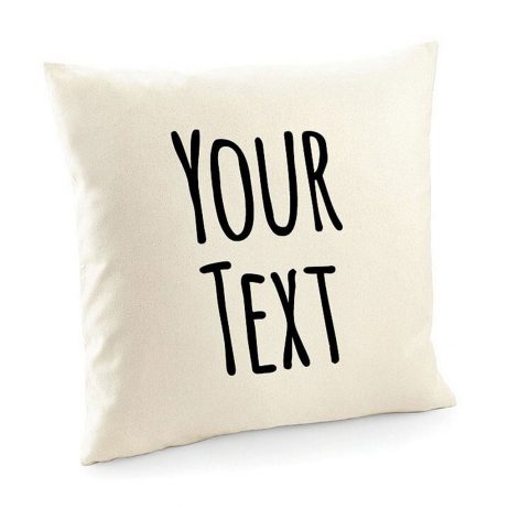 Personalized Custom Quote Cotton Cushion Cover | Custom Text Throw Pillow Cover