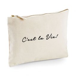 Makeup Bag C'est La Vie, Cosmetic Bag