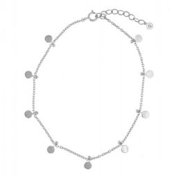 Hultquist Jewellery Mini Coin Anklet Sterling Silver