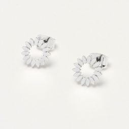 Estella Bartlett Modern Flower Silver Plated Earrings EB3432