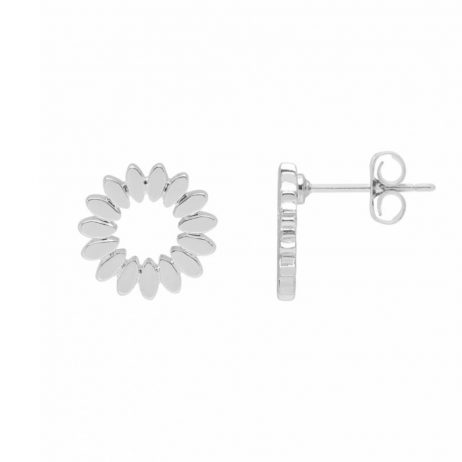 Estella Bartlett Modern Flower Silver Plated Earrings EB3432